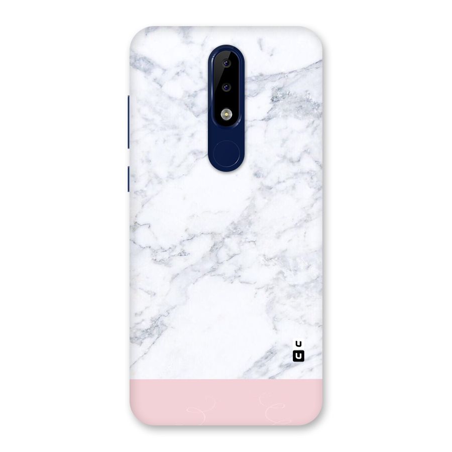 Pink White Merge Marble Back Case for Nokia 5.1 Plus