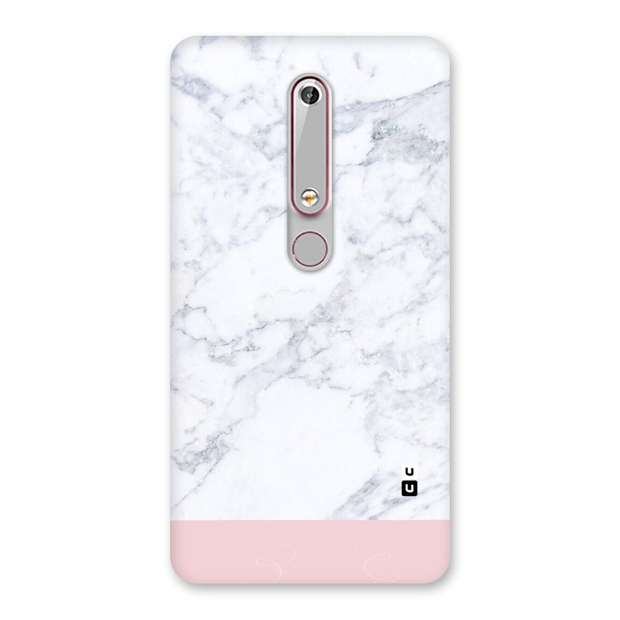 Pink White Merge Marble Back Case for Nokia 6.1