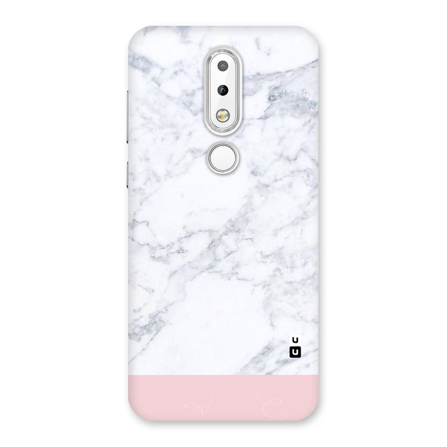 Pink White Merge Marble Back Case for Nokia 6.1 Plus