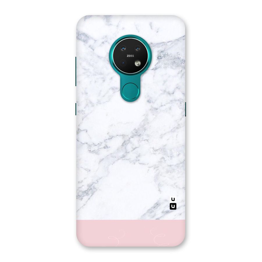 Pink White Merge Marble Back Case for Nokia 7.2