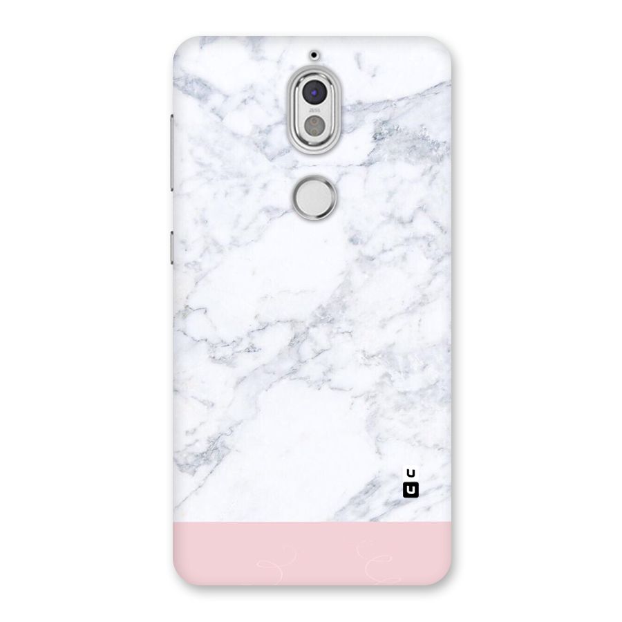 Pink White Merge Marble Back Case for Nokia 7