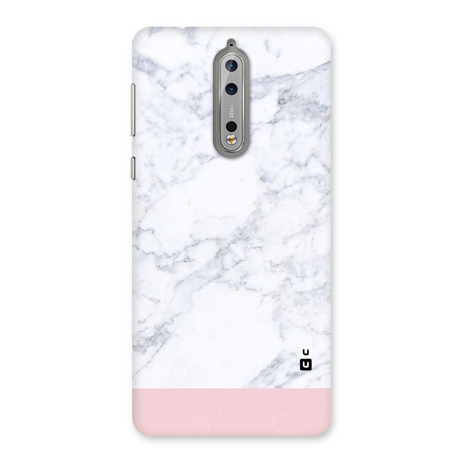 Pink White Merge Marble Back Case for Nokia 8