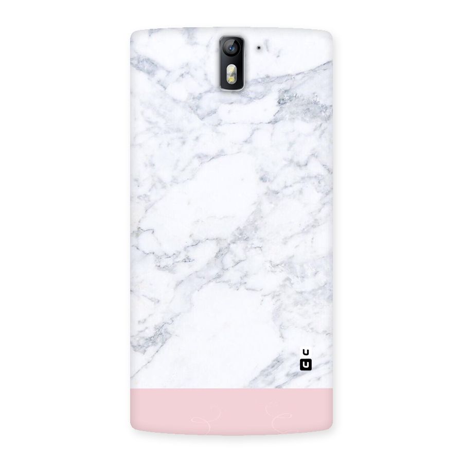 Pink White Merge Marble Back Case for One Plus One