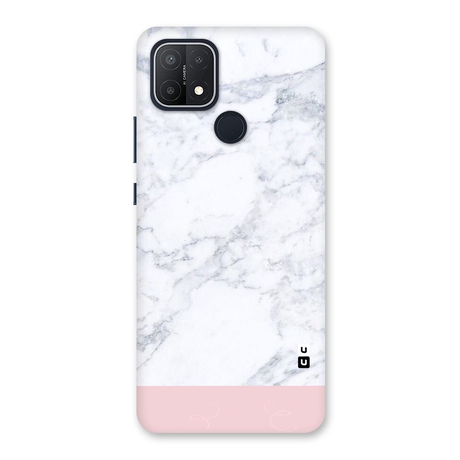 Pink White Merge Marble Back Case for Oppo A15s
