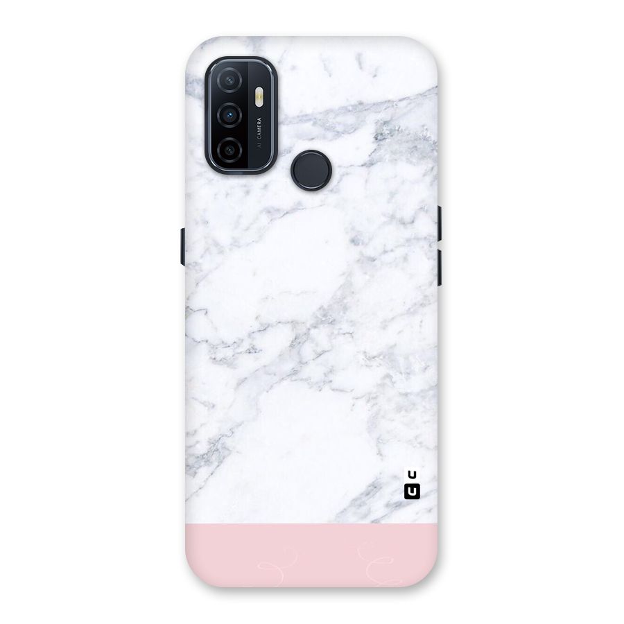 Pink White Merge Marble Back Case for Oppo A32