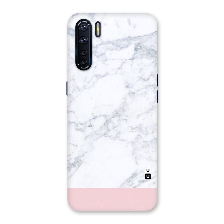 Pink White Merge Marble Back Case for Oppo F15