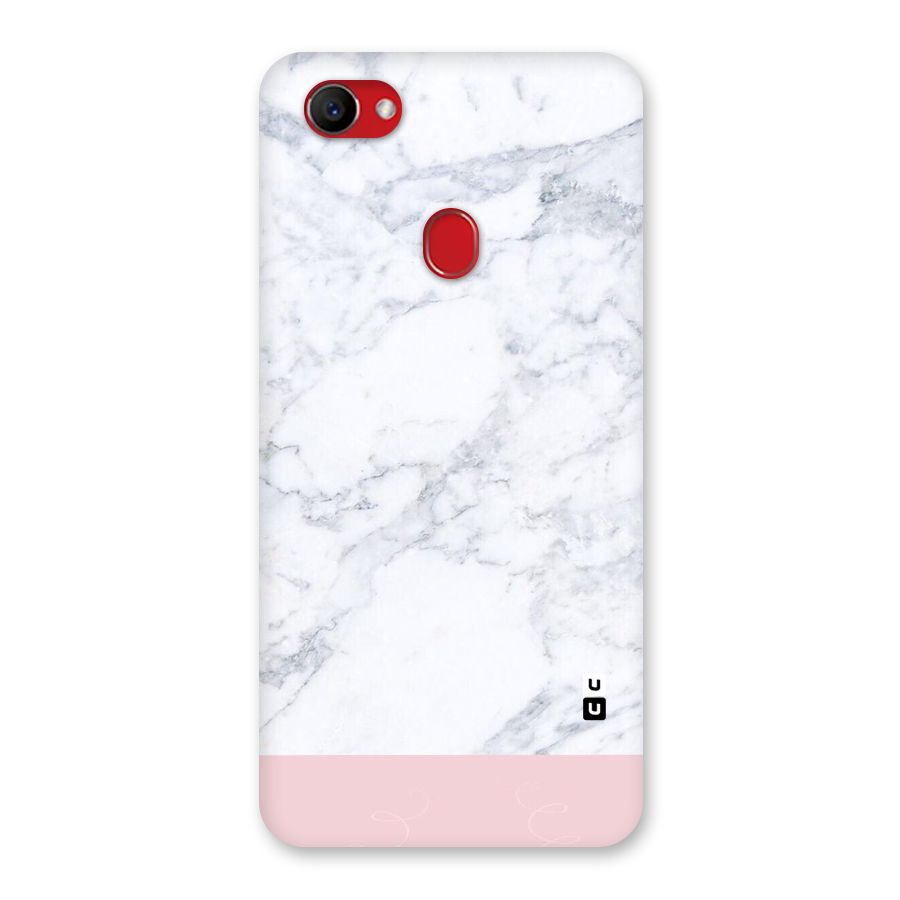 Pink White Merge Marble Back Case for Oppo F7