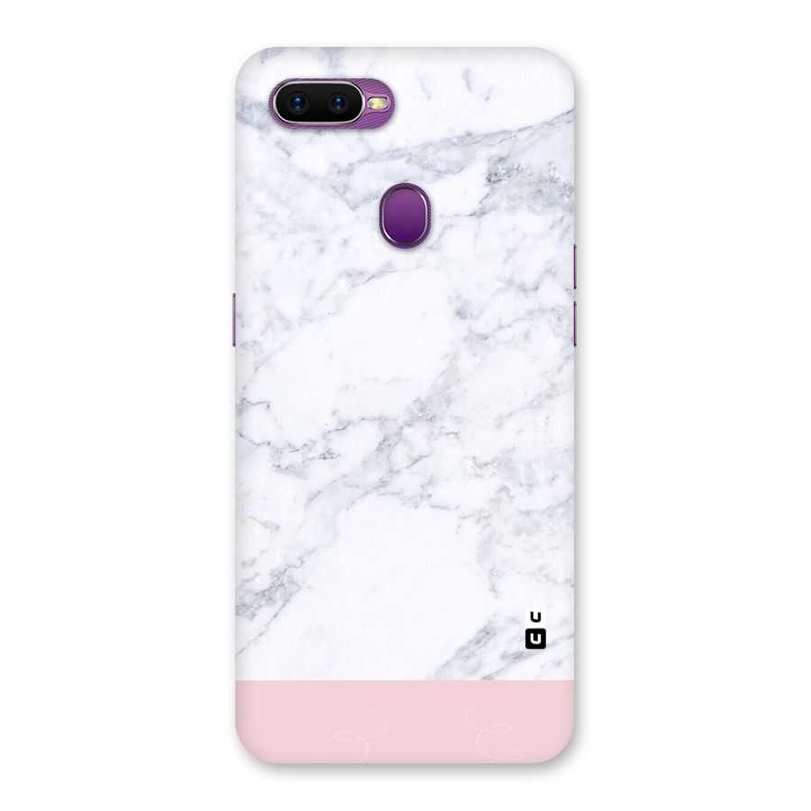 Pink White Merge Marble Back Case for Oppo F9