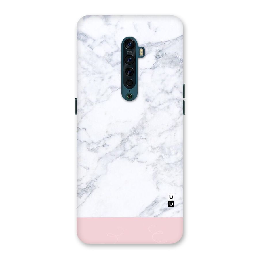Pink White Merge Marble Back Case for Oppo Reno2