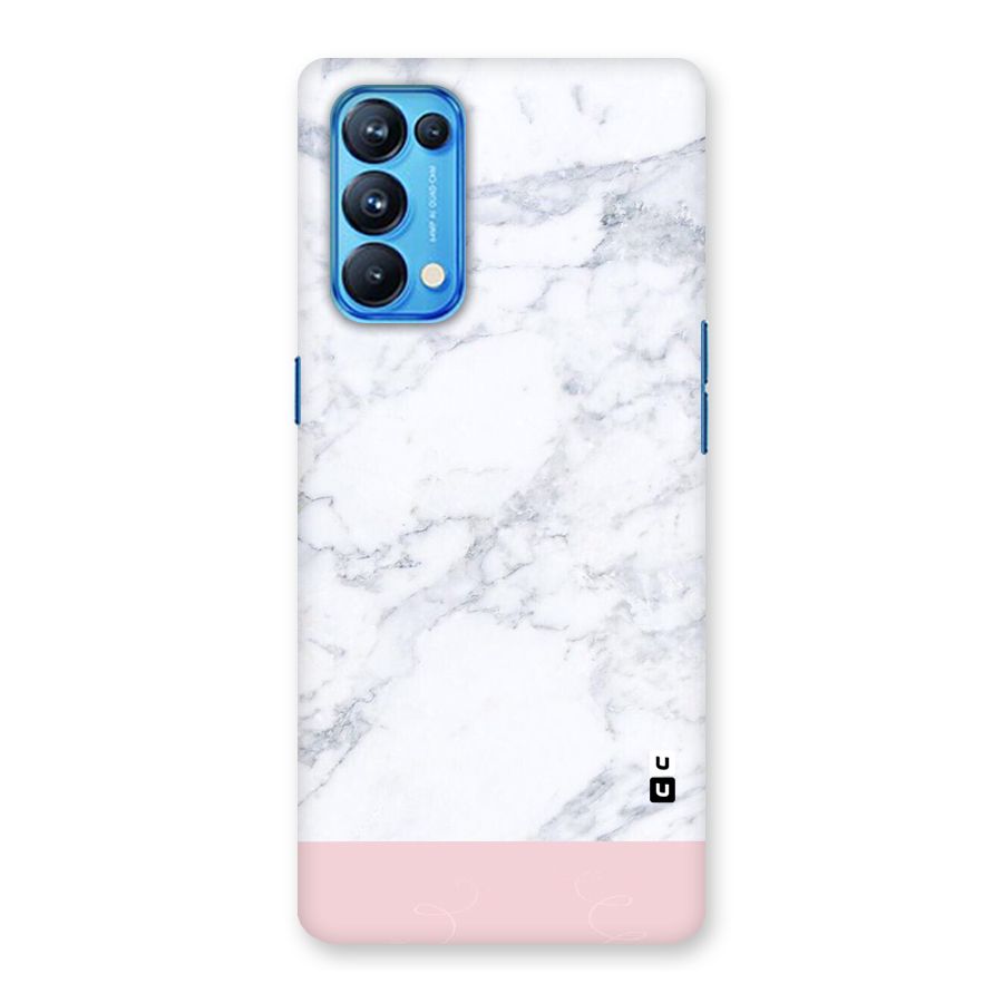 Pink White Merge Marble Back Case for Oppo Reno5 Pro 5G