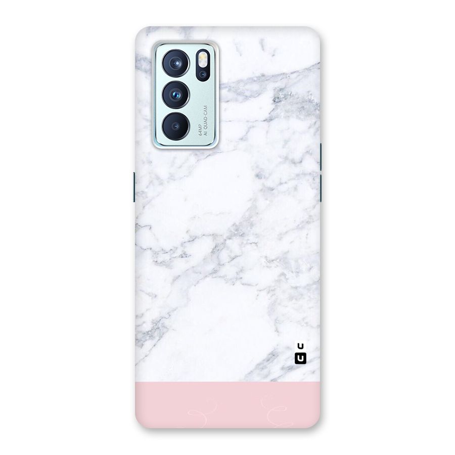 Pink White Merge Marble Back Case for Oppo Reno6 Pro 5G