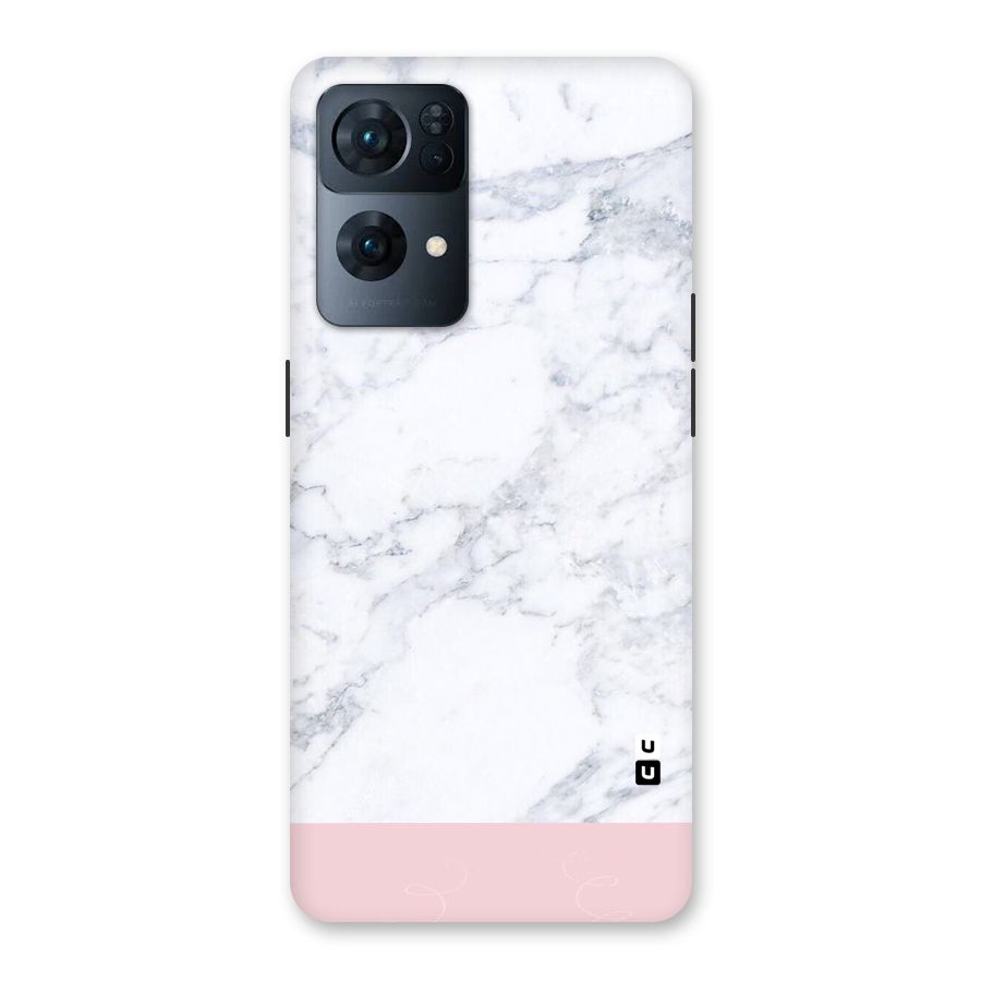 Pink White Merge Marble Back Case for Oppo Reno7 Pro 5G