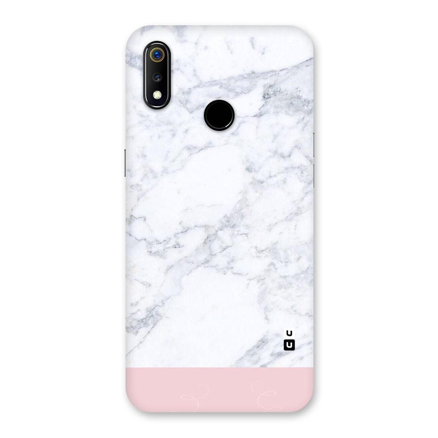 Pink White Merge Marble Back Case for Realme 3