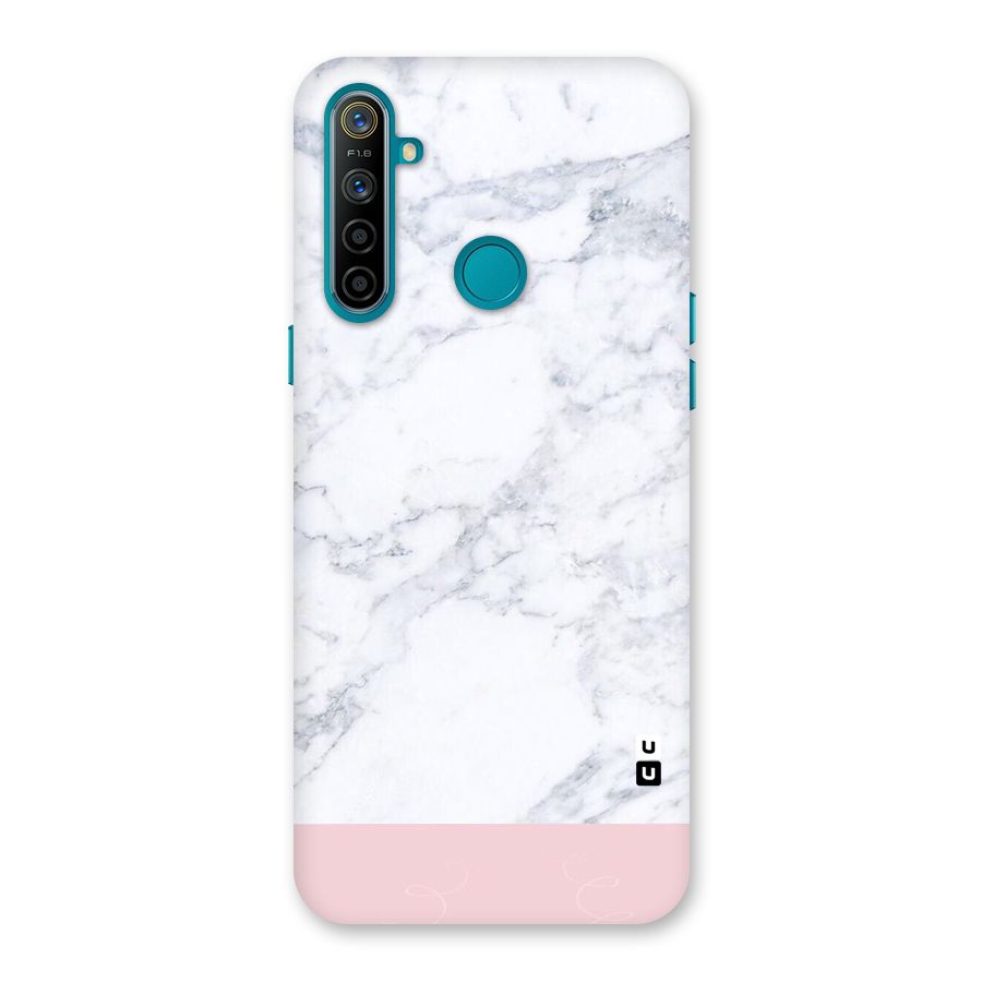 Pink White Merge Marble Back Case for Realme 5i
