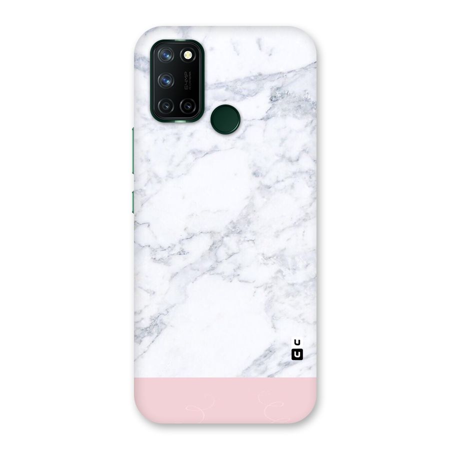 Pink White Merge Marble Back Case for Realme 7i