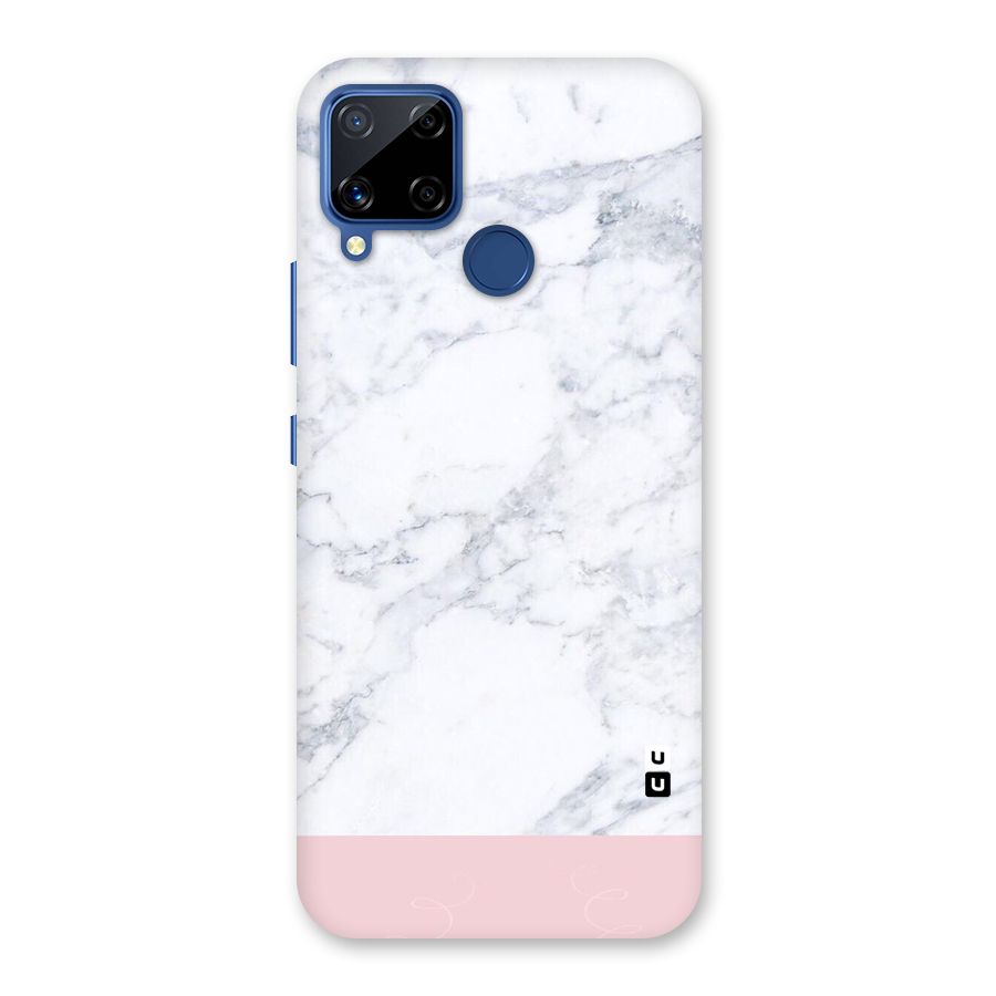Pink White Merge Marble Back Case for Realme C15
