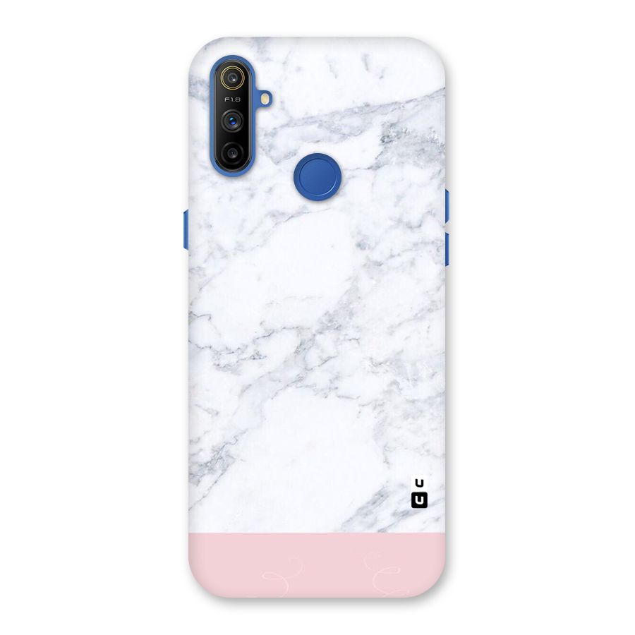 Pink White Merge Marble Back Case for Realme Narzo 10A