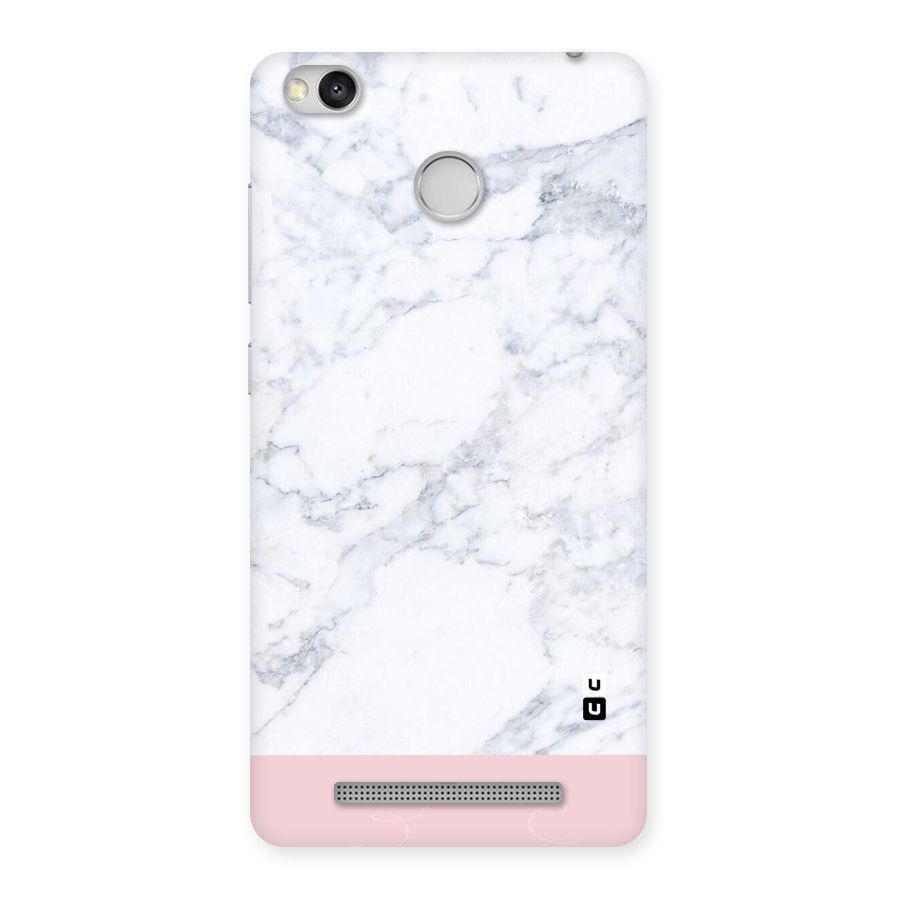 Pink White Merge Marble Back Case for Redmi 3S Prime