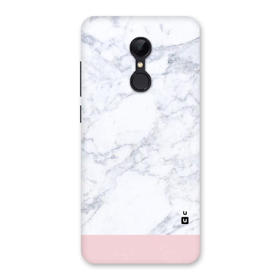 Pink White Merge Marble Back Case for Redmi 5