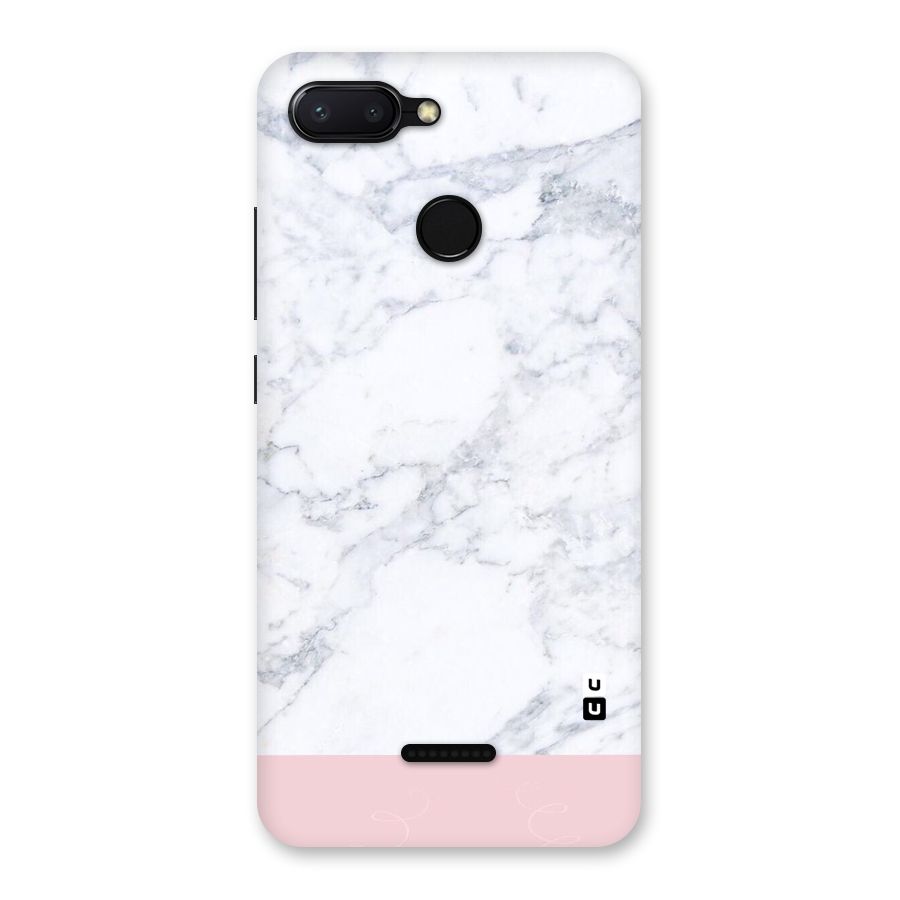 Pink White Merge Marble Back Case for Redmi 6