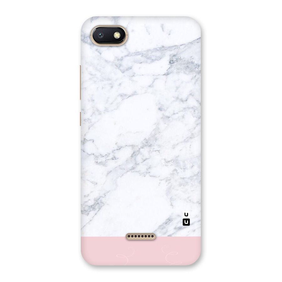 Pink White Merge Marble Back Case for Redmi 6A