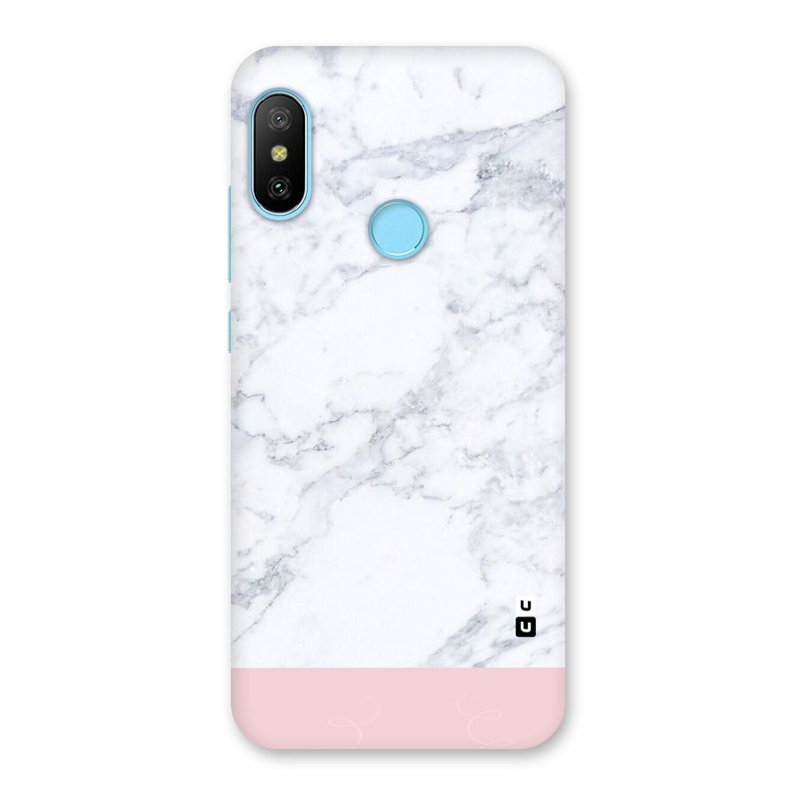 Pink White Merge Marble Back Case for Redmi 6 Pro