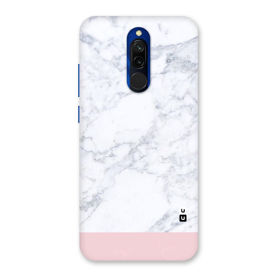 Pink White Merge Marble Back Case for Redmi 8
