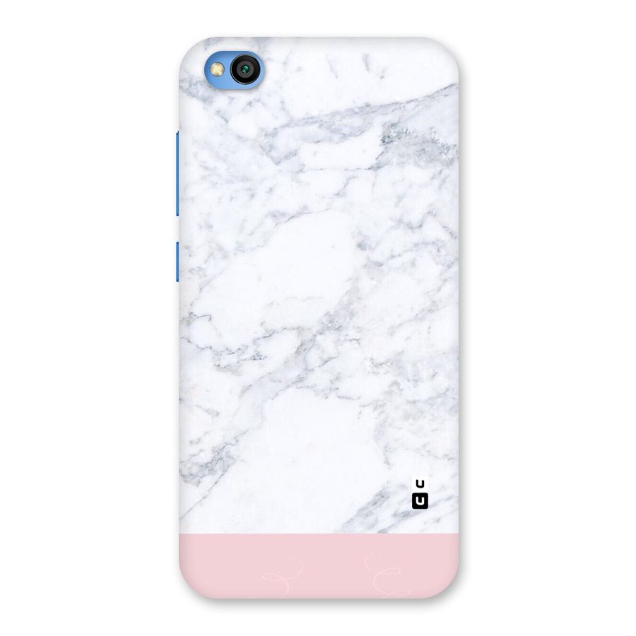 Pink White Merge Marble Back Case for Redmi Go