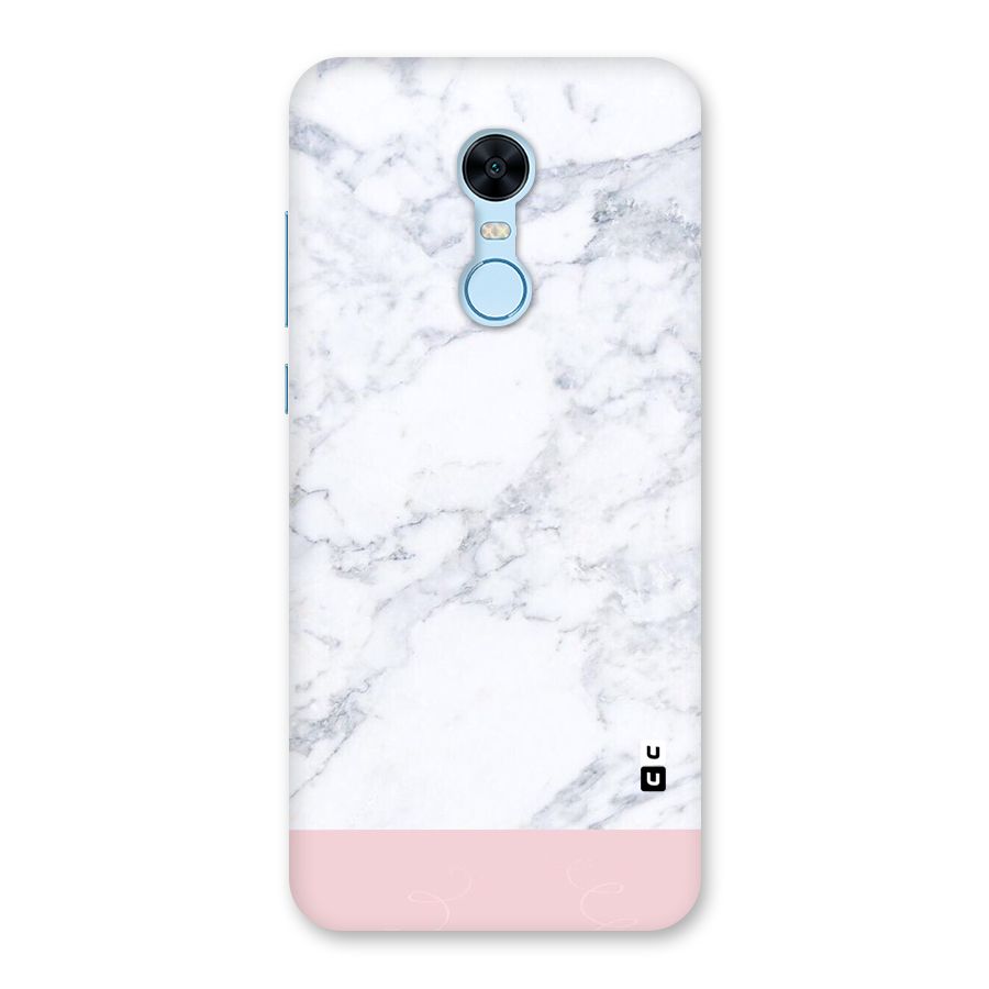Pink White Merge Marble Back Case for Redmi Note 5