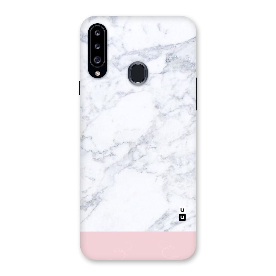 Pink White Merge Marble Back Case for Samsung Galaxy A20s