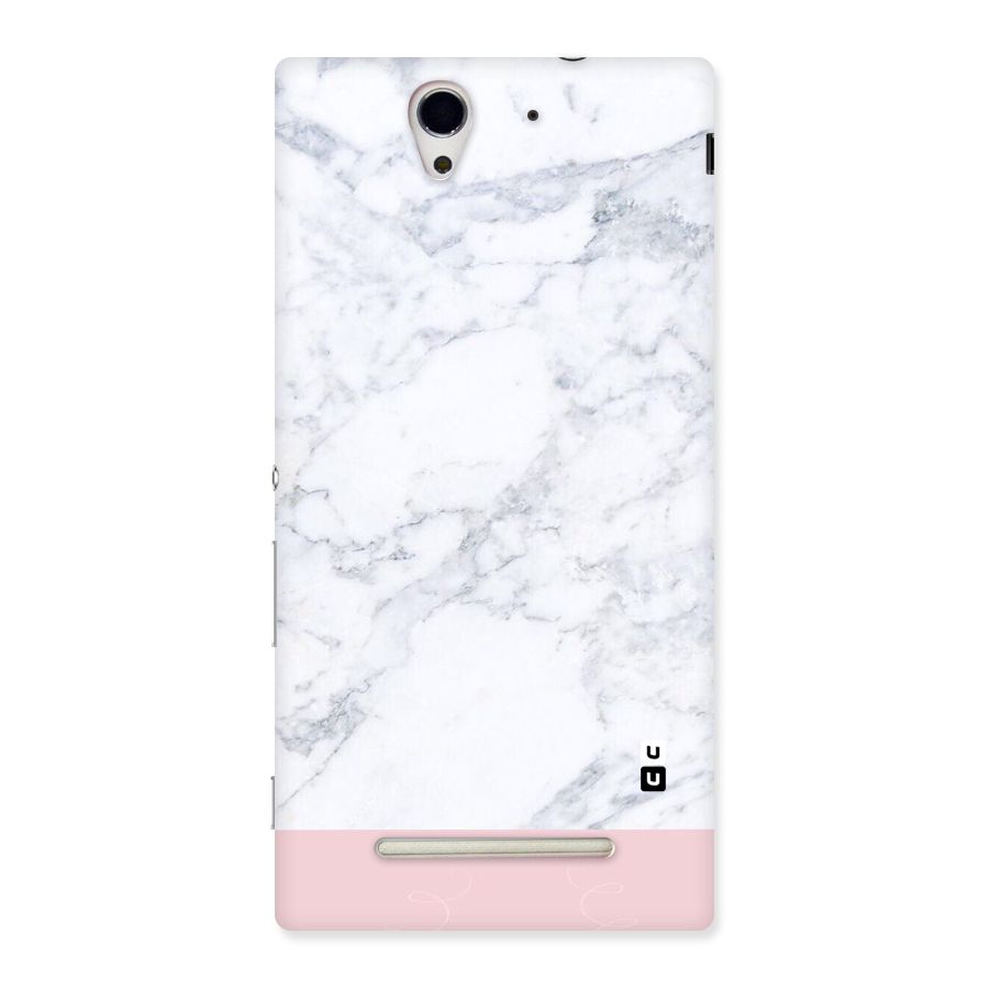 Pink White Merge Marble Back Case for Sony Xperia C3