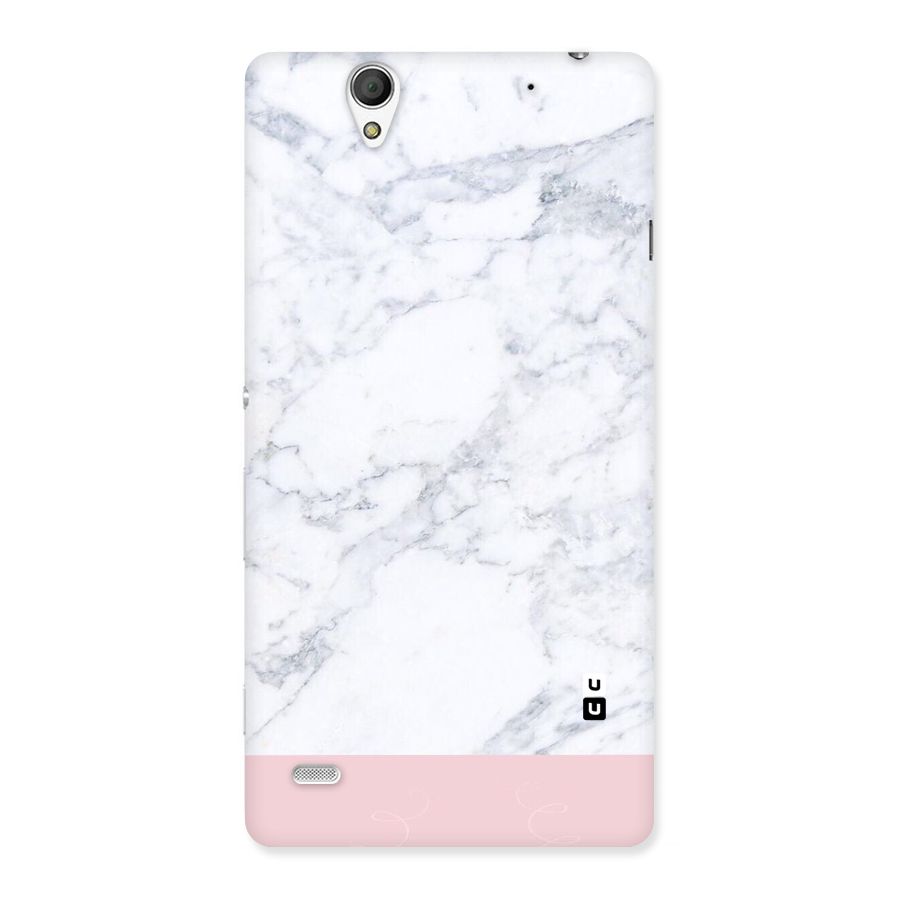 Pink White Merge Marble Back Case for Sony Xperia C4