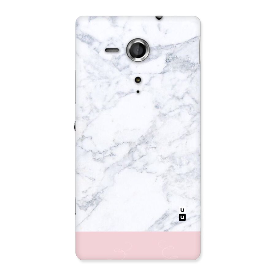 Pink White Merge Marble Back Case for Sony Xperia SP