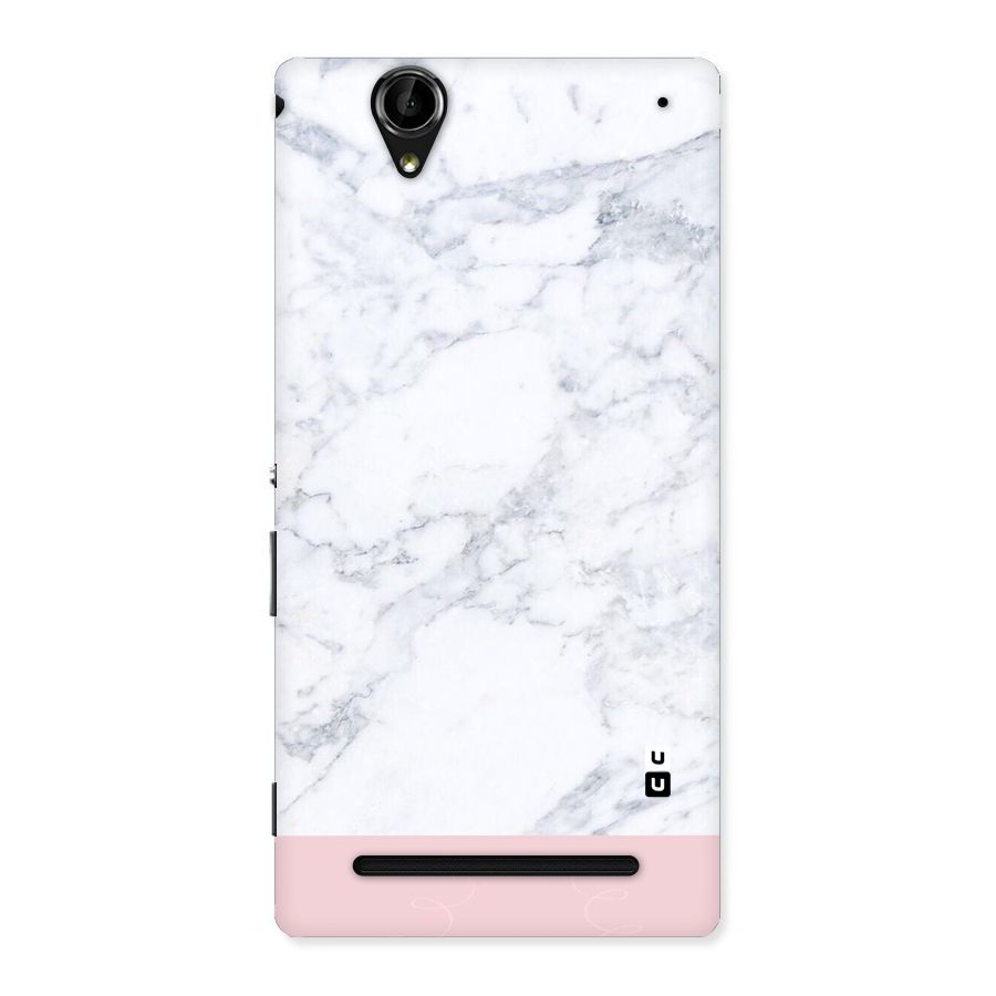 Pink White Merge Marble Back Case for Sony Xperia T2