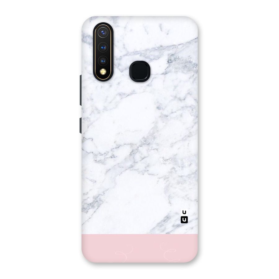 Pink White Merge Marble Back Case for Vivo U20