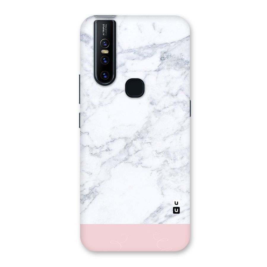 Pink White Merge Marble Back Case for Vivo V15