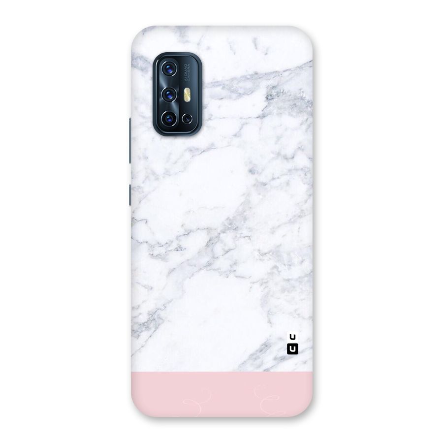 Pink White Merge Marble Back Case for Vivo V17