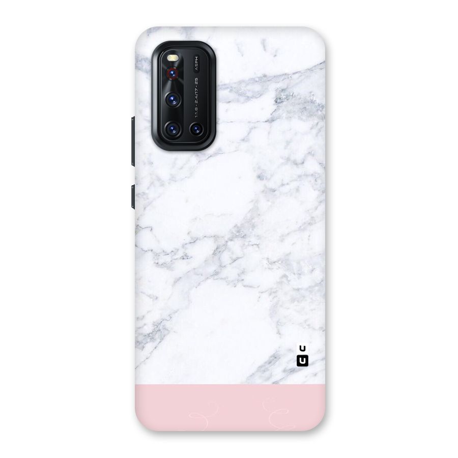 Pink White Merge Marble Back Case for Vivo V19
