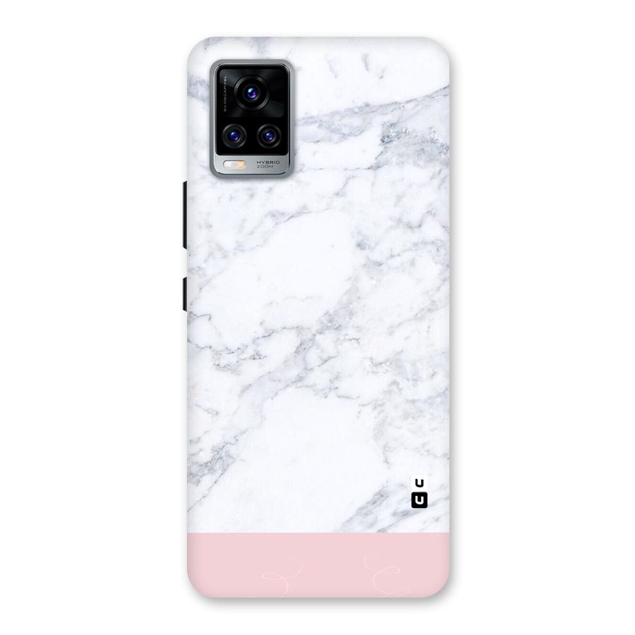 Pink White Merge Marble Back Case for Vivo V20 Pro