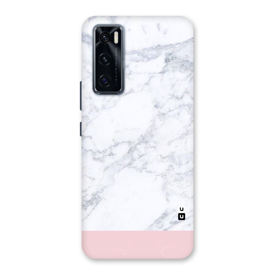 Pink White Merge Marble Back Case for Vivo V20 SE