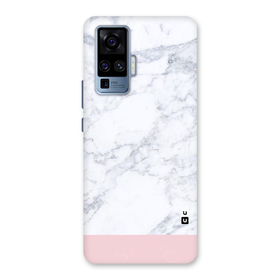 Pink White Merge Marble Back Case for Vivo X50 Pro