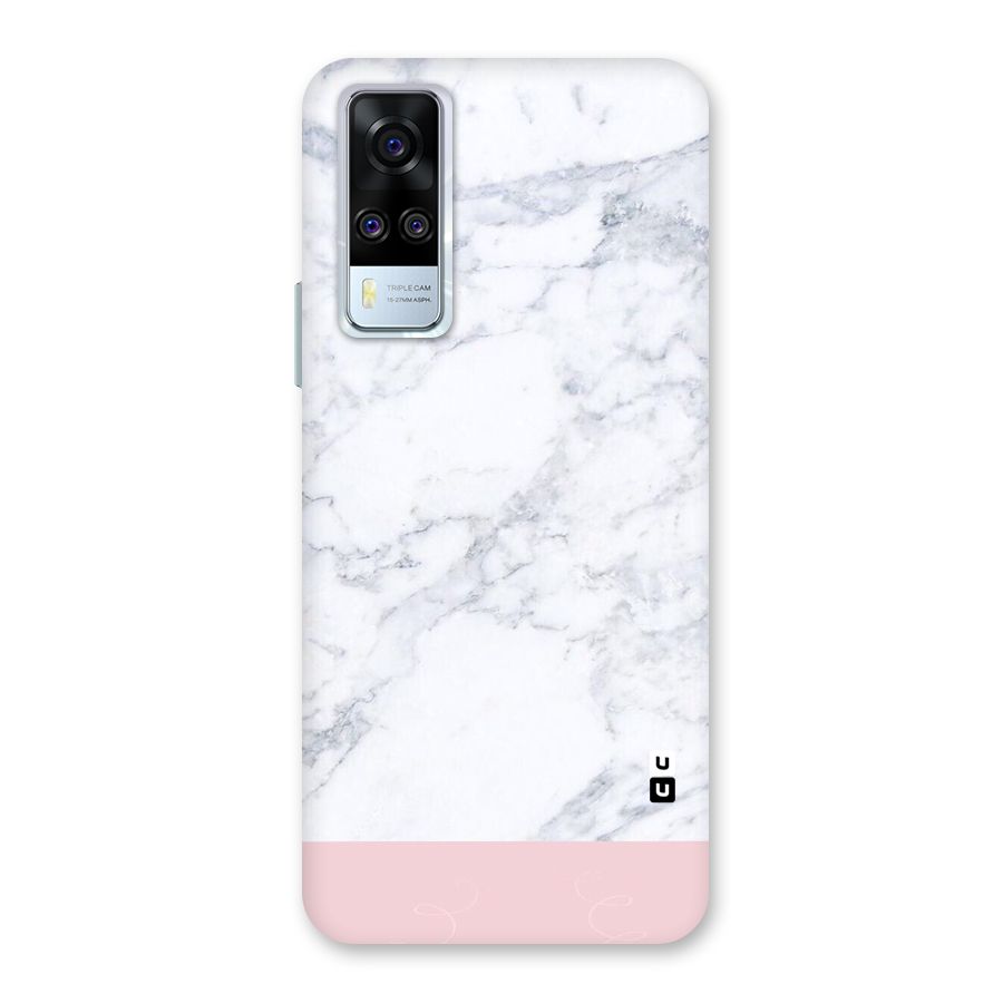 Pink White Merge Marble Back Case for Vivo Y51A