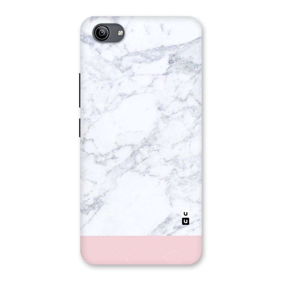 Pink White Merge Marble Back Case for Vivo Y81i