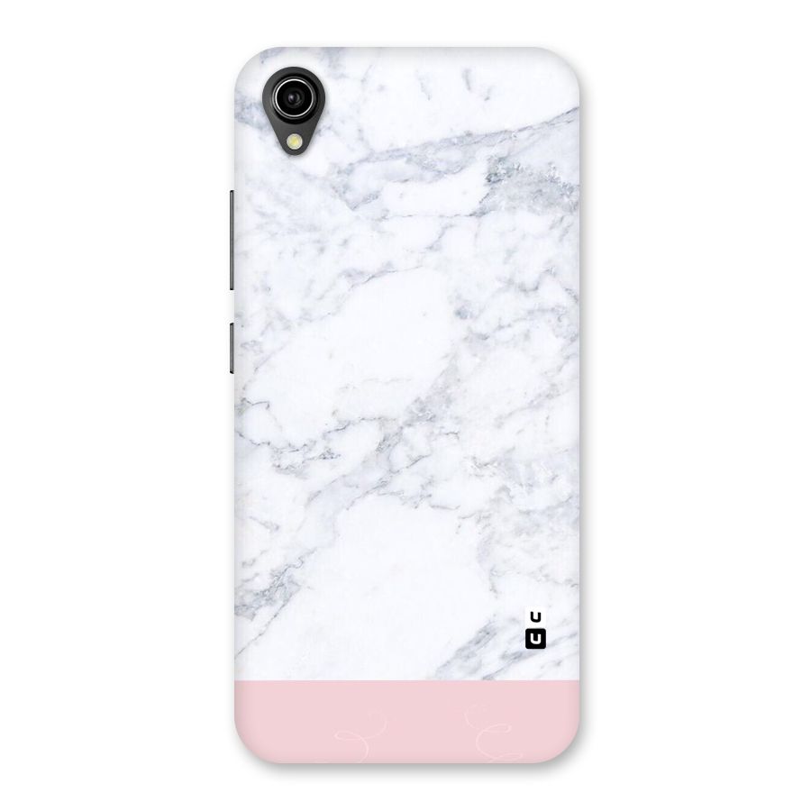 Pink White Merge Marble Back Case for Vivo Y90