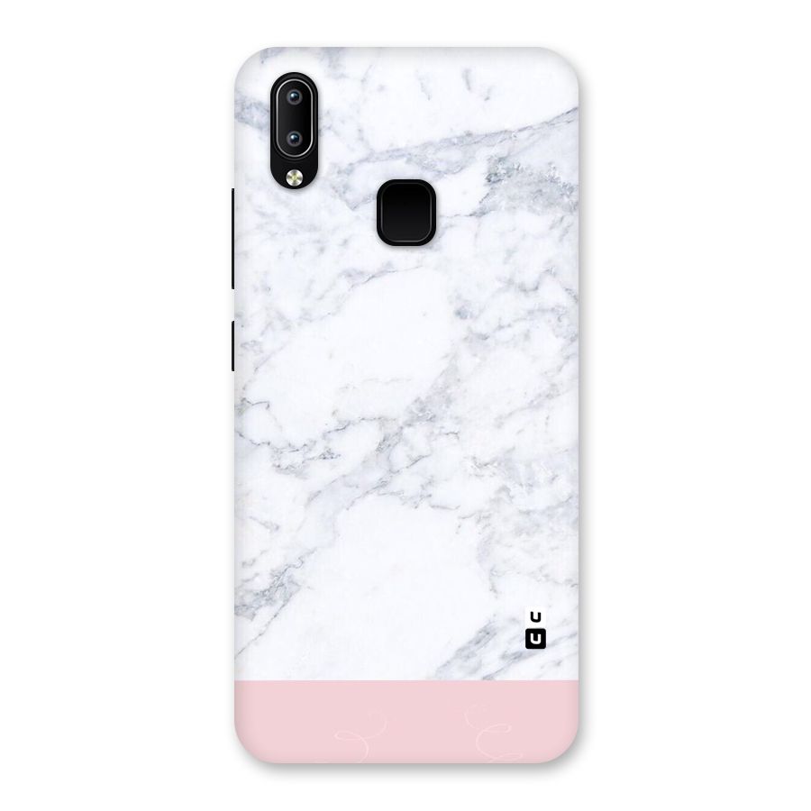 Pink White Merge Marble Back Case for Vivo Y93