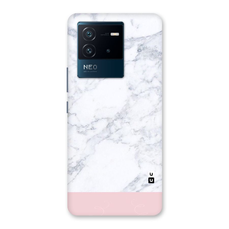 Pink White Merge Marble Back Case for Vivo iQOO Neo 6 5G