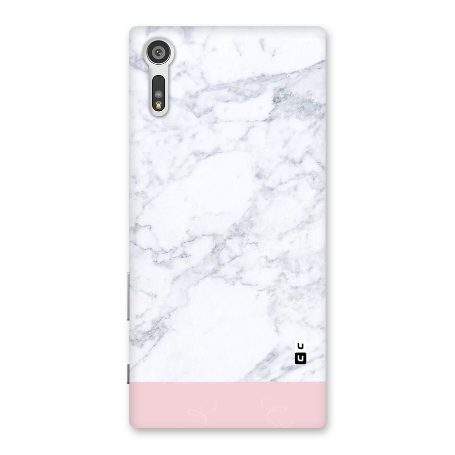 Pink White Merge Marble Back Case for Xperia XZ