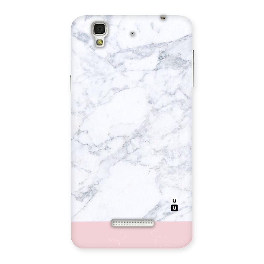 Pink White Merge Marble Back Case for YU Yureka Plus