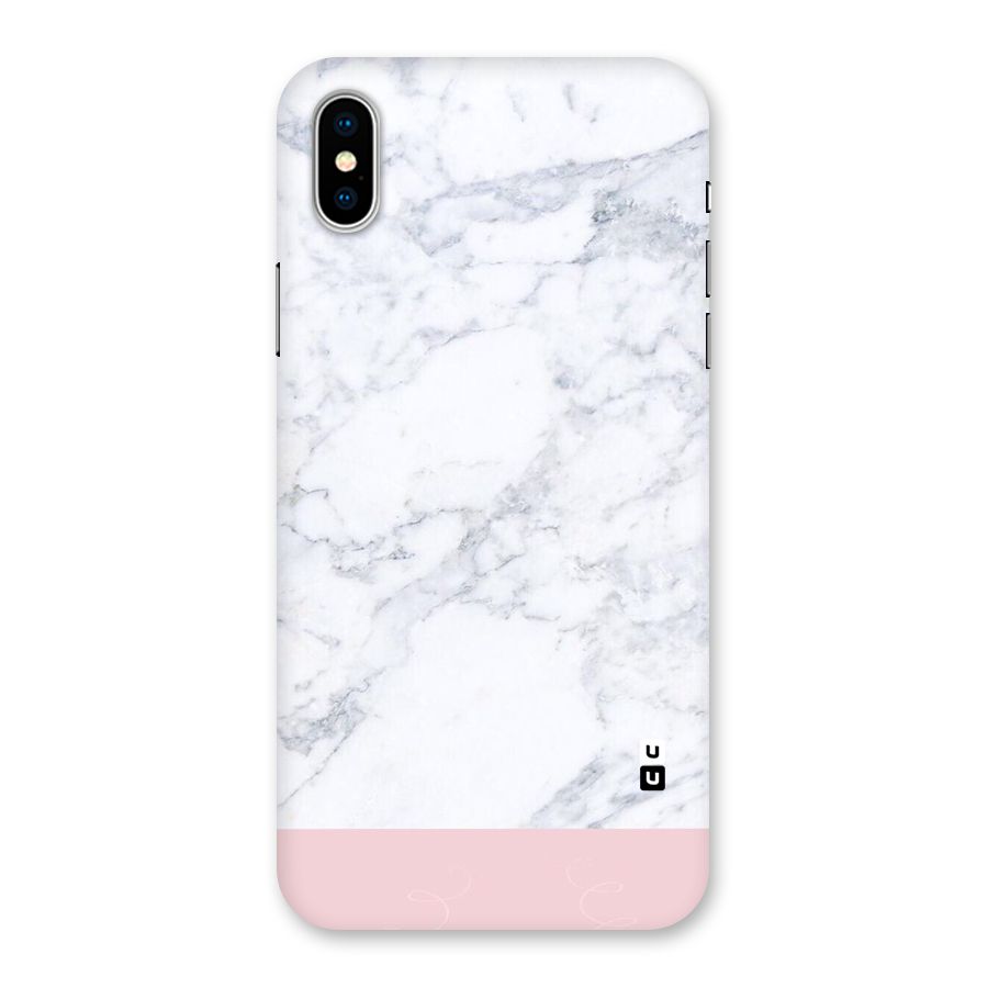 Pink White Merge Marble Back Case for iPhone X