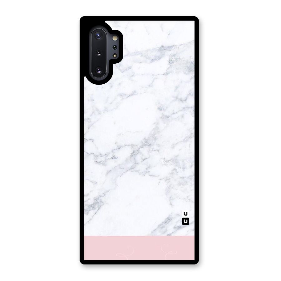 Pink White Merge Marble Glass Back Case for Galaxy Note 10 Plus